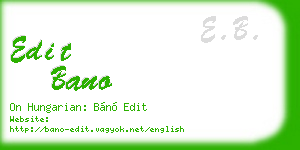 edit bano business card